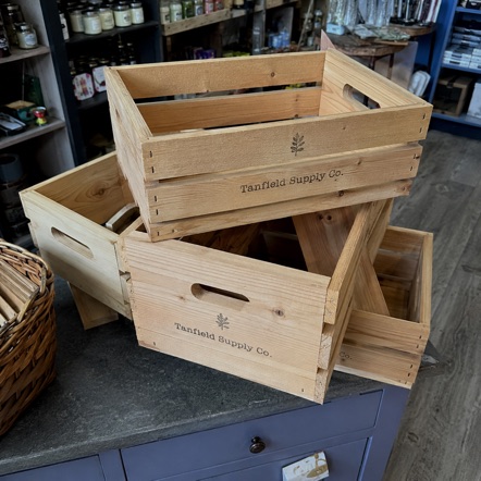 Custom wooden crates — customer photo