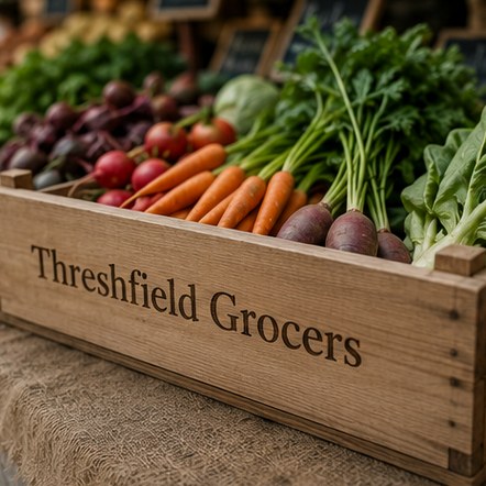 Customized wooden crates for farm shops, markets and grocers