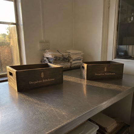 Personalized wooden crates — customer photo