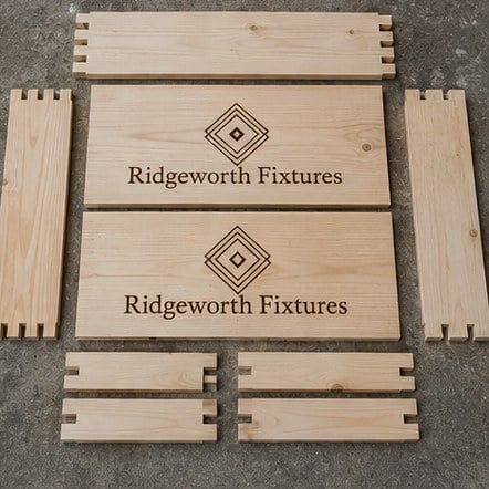 Wooden crates with logo printing